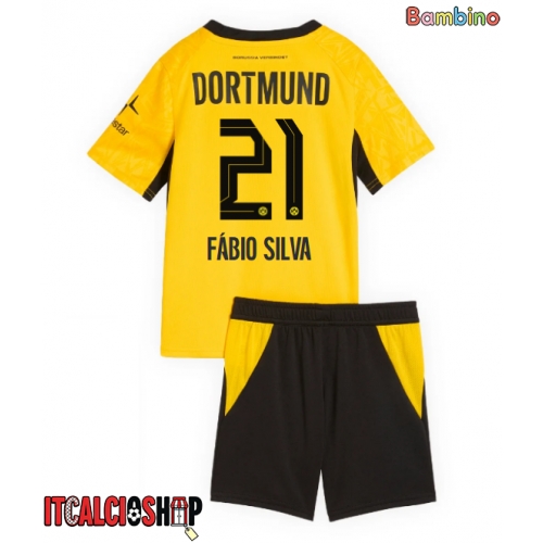 Borussia Dortmund Fabio Silva #21 Prima Maglia Bambino 2026-27 Manica Corta (+ Pantaloni corti)